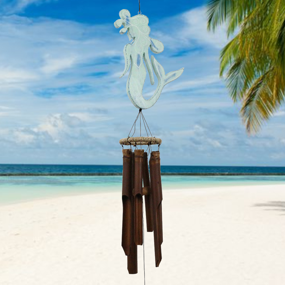 Handcrafted Green Mermaid Bamboo Wind Chime