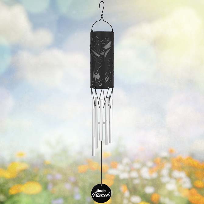 Carson Simply Blessed 28 Inch Solar Cylinder Chime