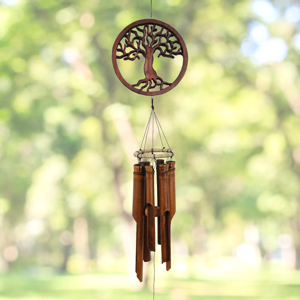 Handcrafted Tree of Life Bamboo Wind Chime
