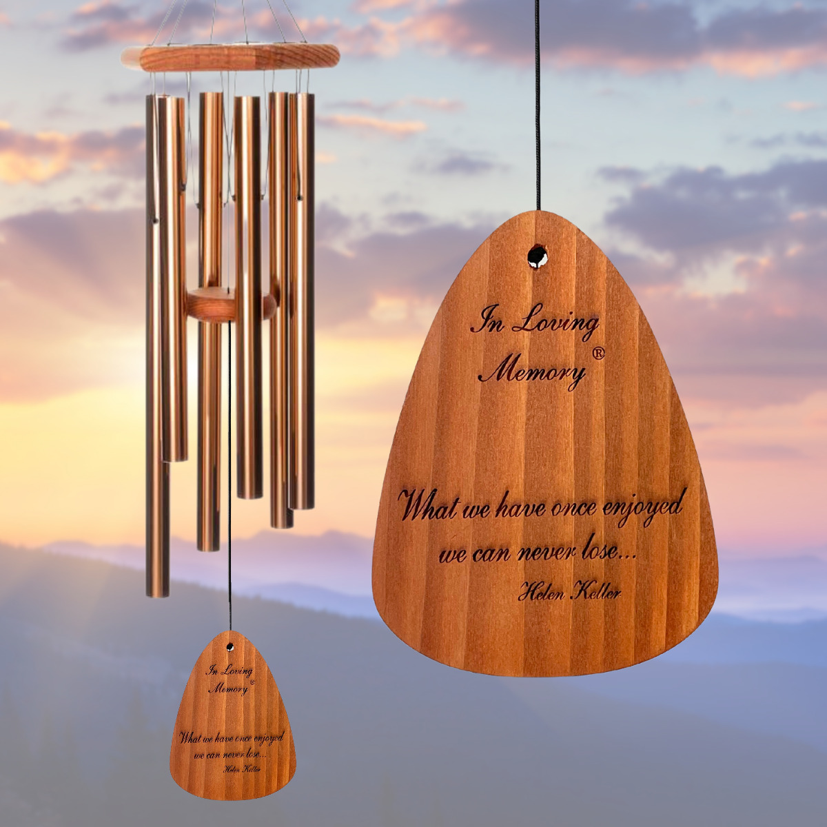In Loving Memory 35 Inch Windchime - What we have once enjoyed.. in Bronze