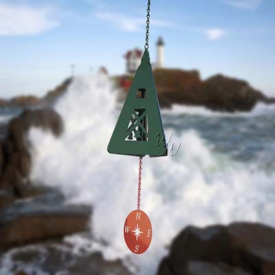 North Country Compass Rose Starboard Green Buoy Bell