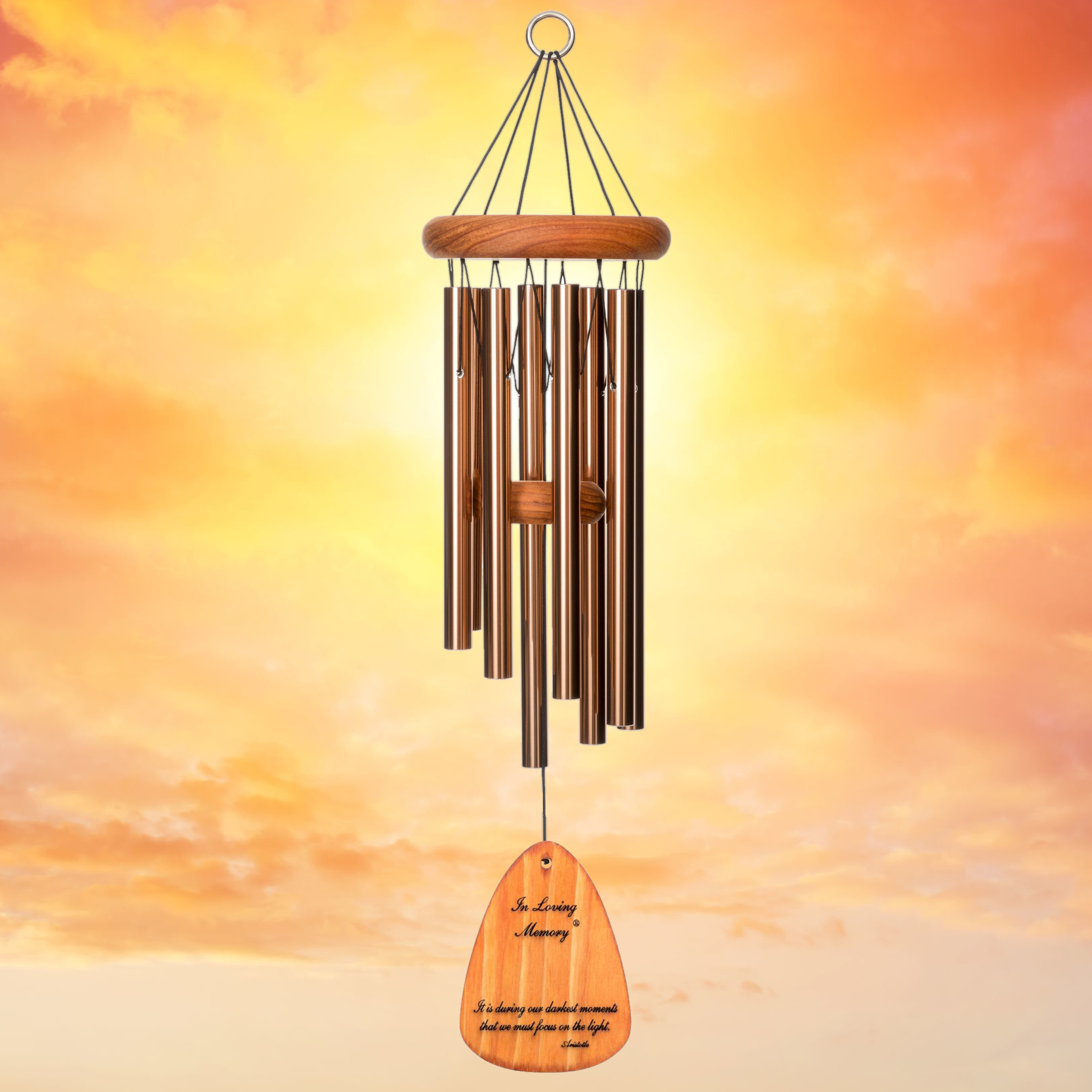 In Loving Memory 24 Inch Windchime - In the end, it's not the years... in Bronze